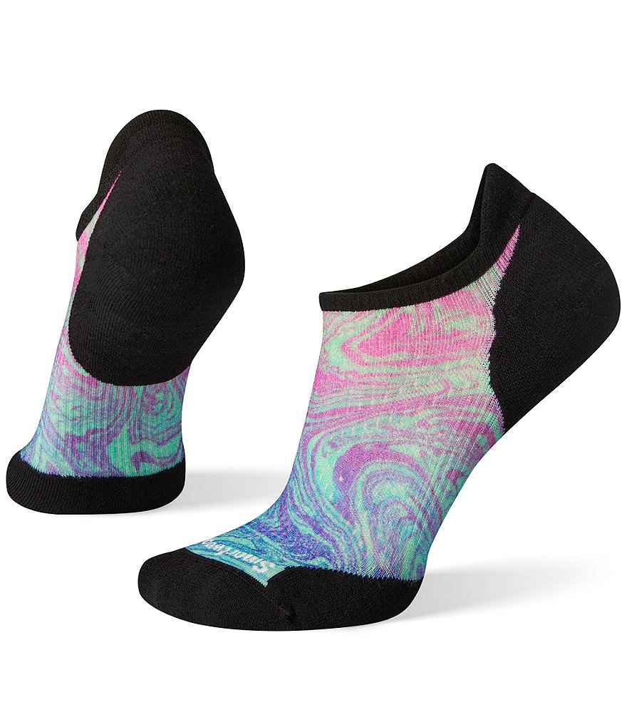 SmartWool Women's PhD Run Light Elite Marble Wash Print Micro Socks