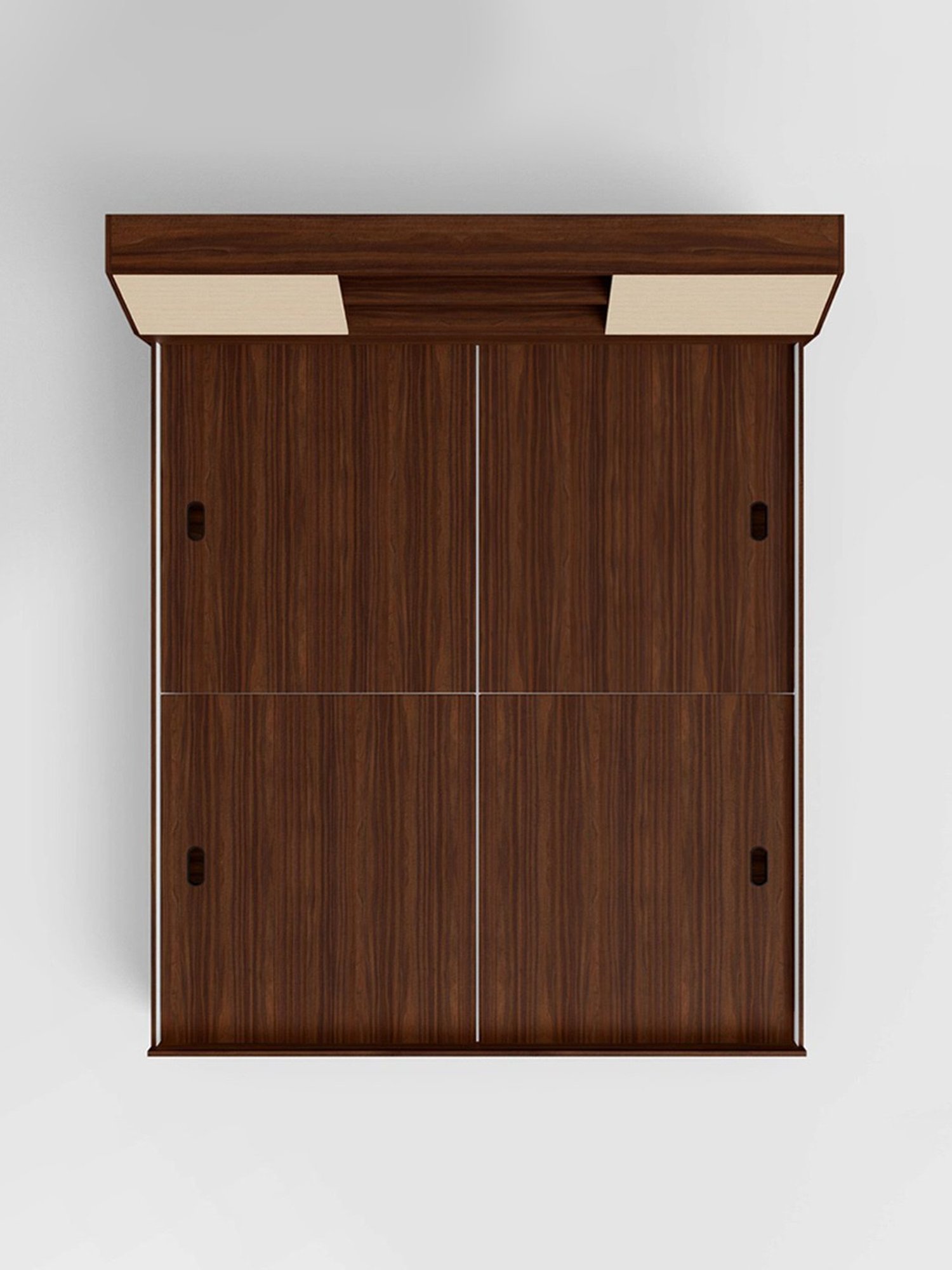 Godrej Interio Dawn Walnut Engineered Wood Queen Bed