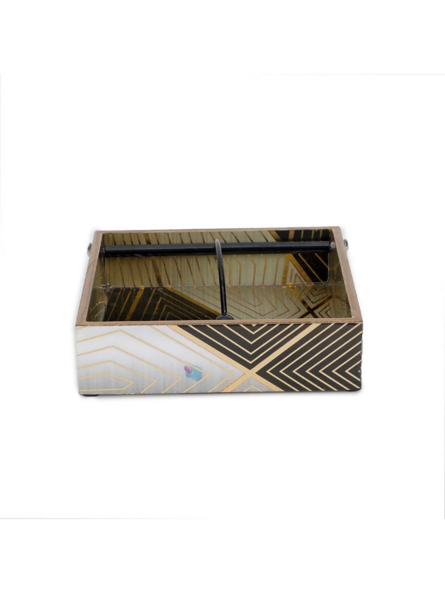 Home4U Trance Stripes Multicolor MDF Napkin Holder