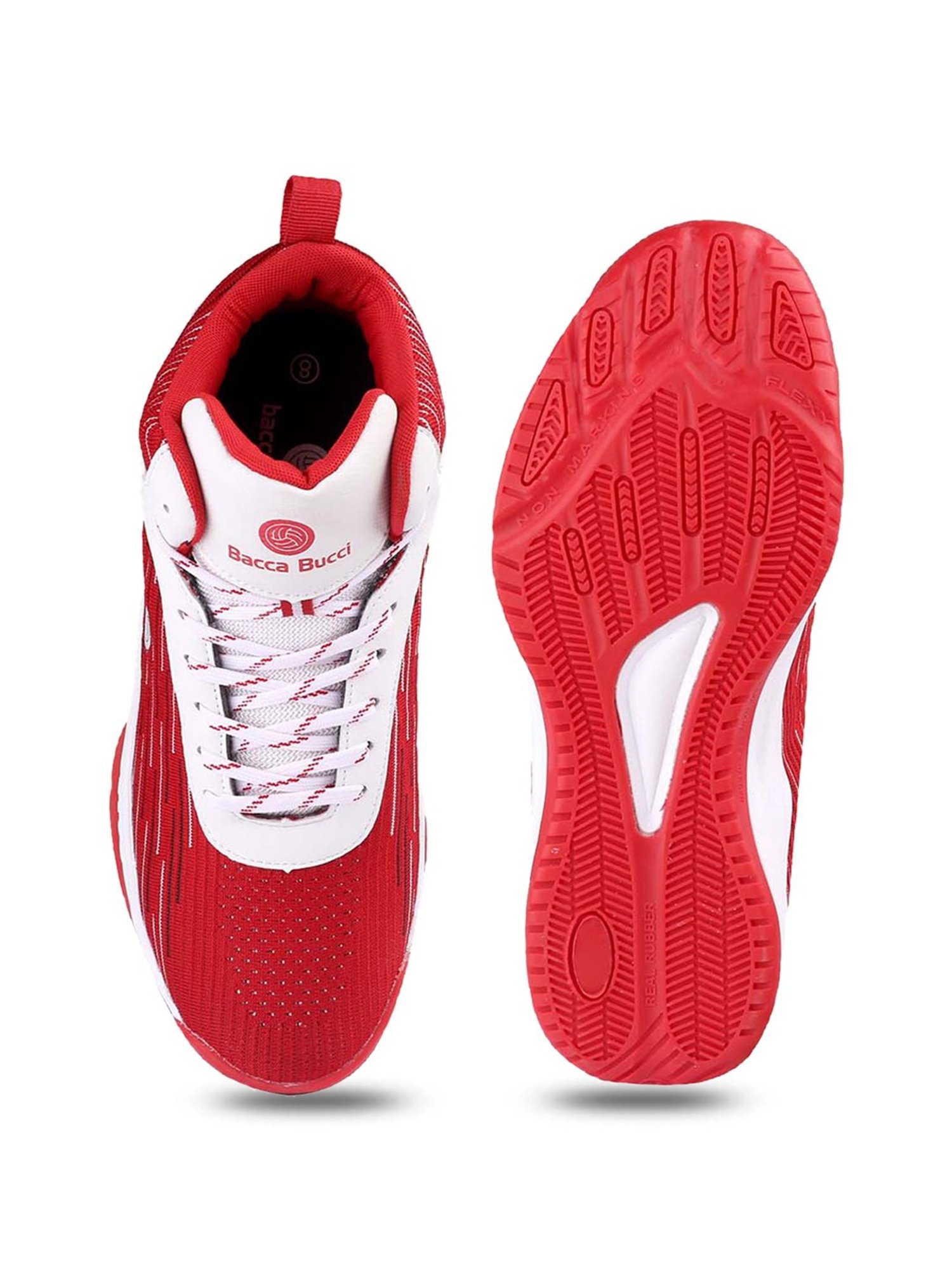 Bacca Bucci Men's WEAVE X Red Basketball Shoes