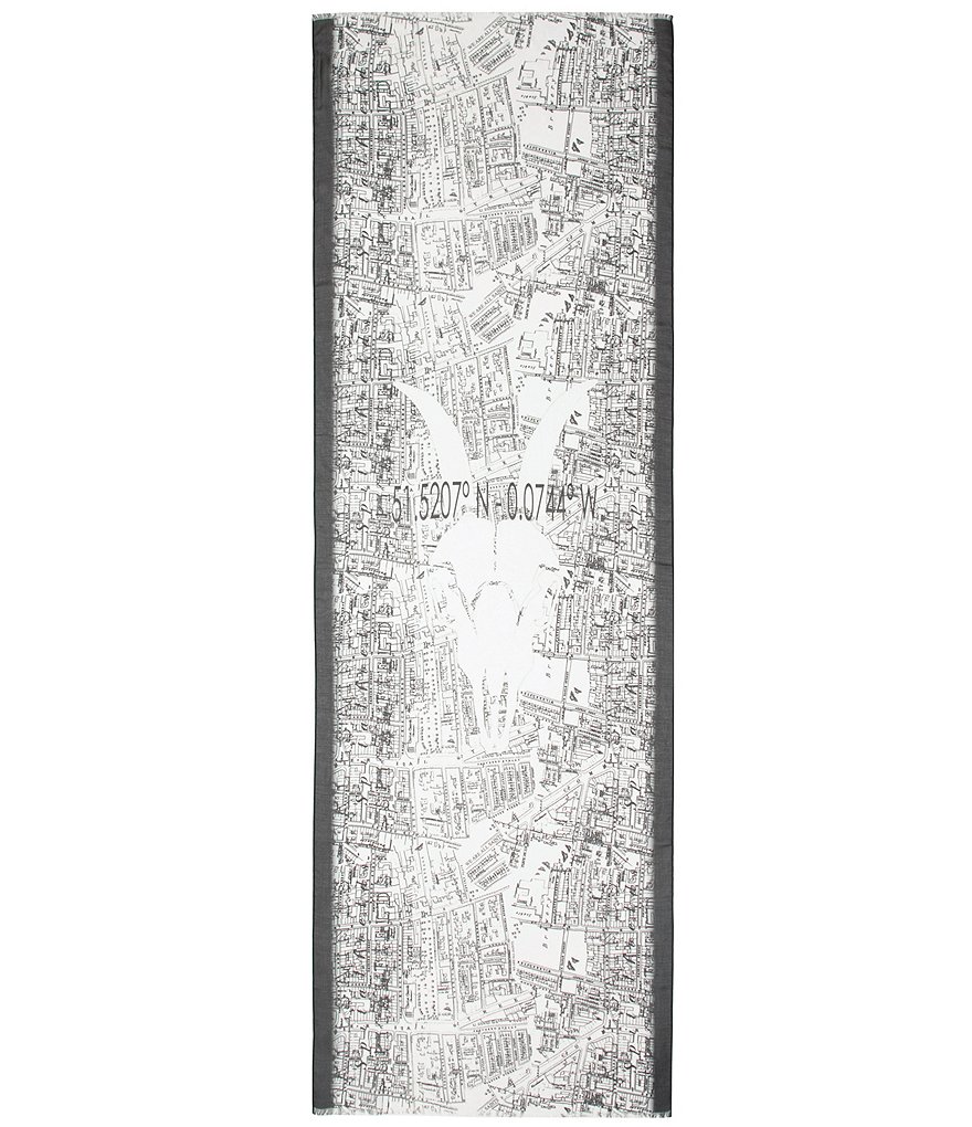 AllSaints Spitalfields Map Oblong Scarf