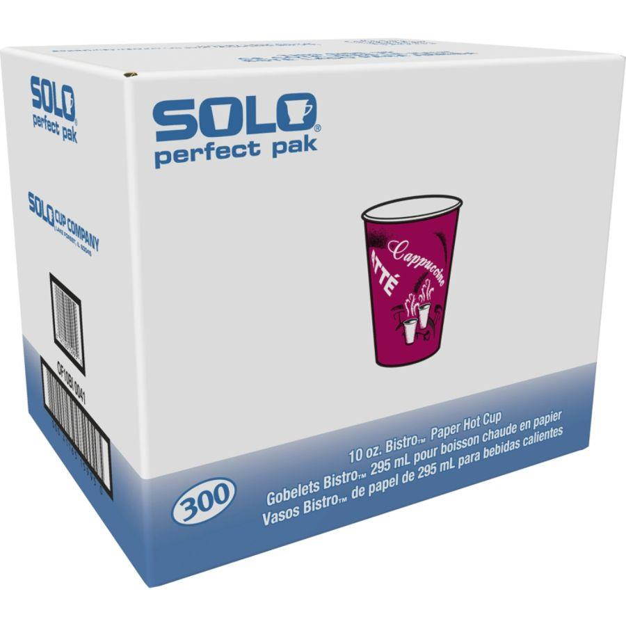 Bistro Design Hot Drink Cups, Paper, 10 oz., Maroon, 300/Carton
