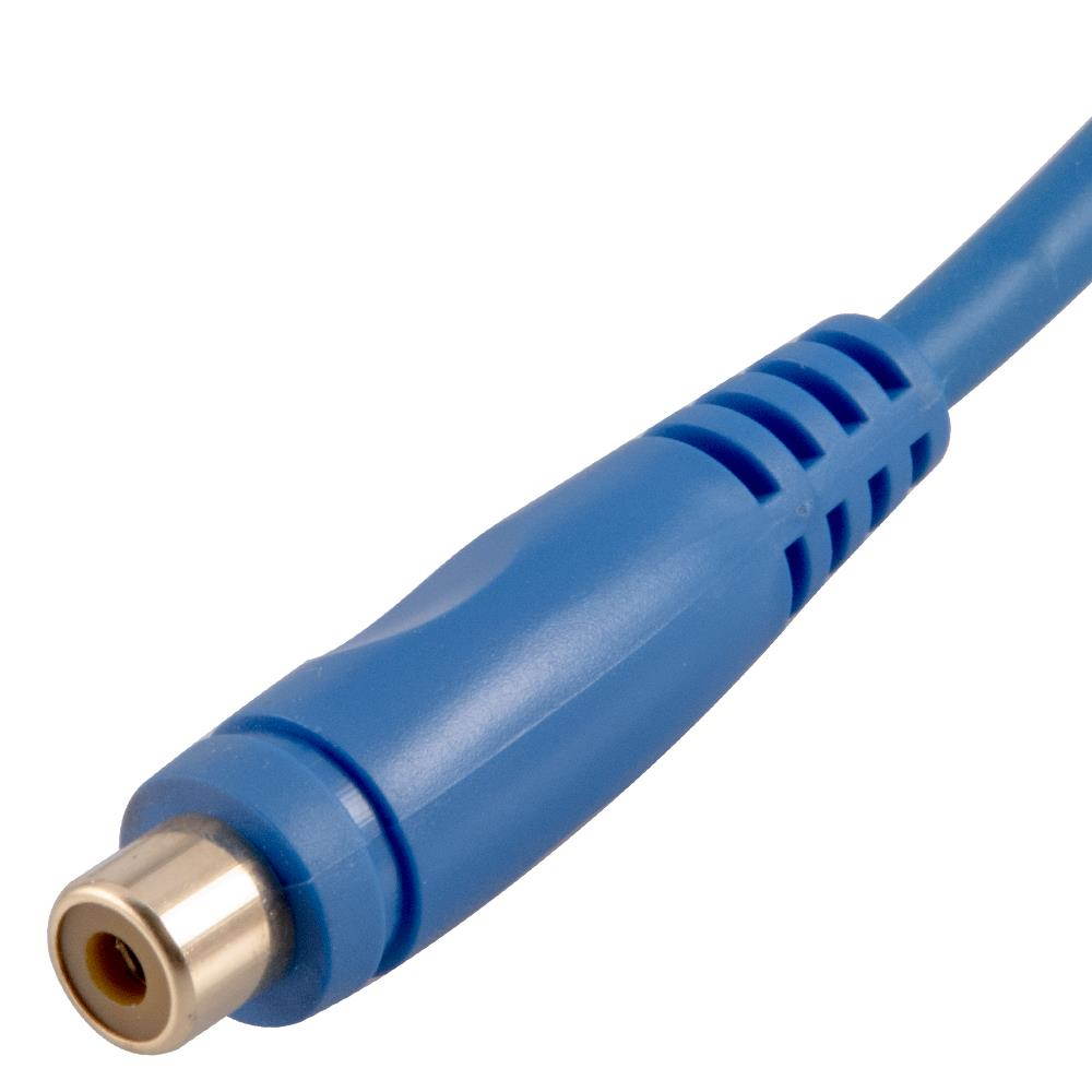 Seismic Audio - SA-PGSR25Blue - 25 Foot Blue RCA Male to RCA Female Audio Extension Cable - 25' AV RCA Extender Cord