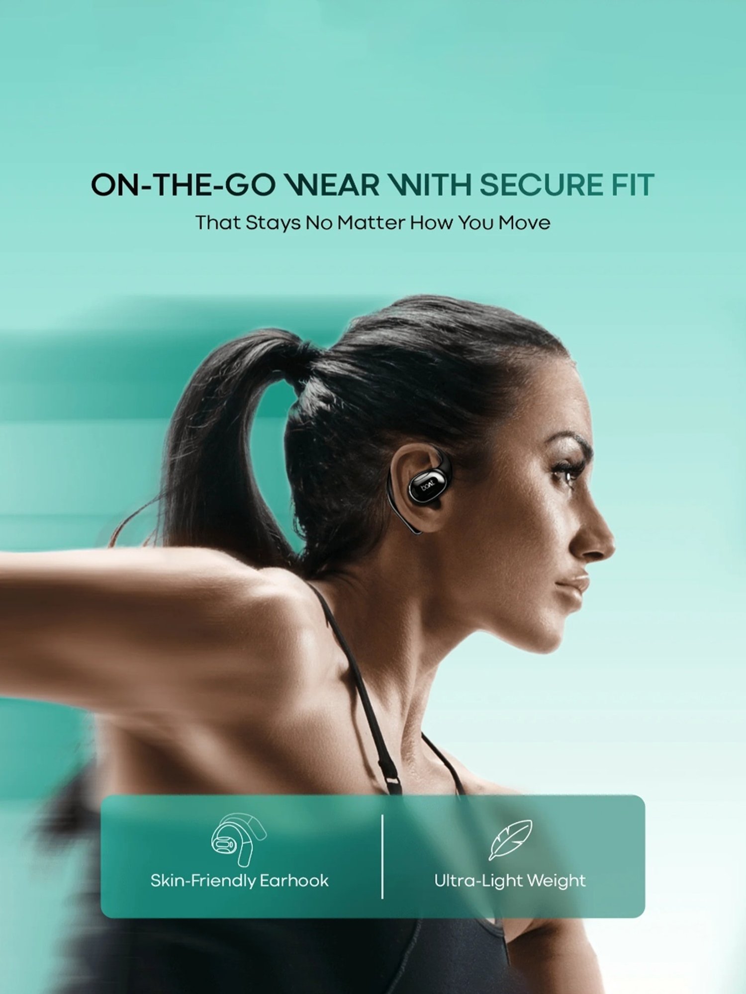 Boat Airdopes ProGear In Ear Bluetooth Earbuds with with 100 Hours Playback (Black)