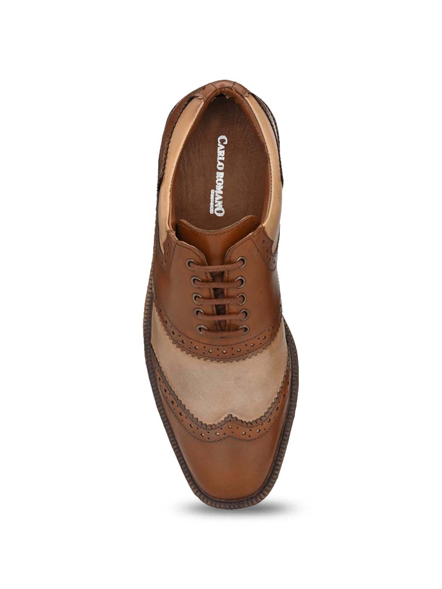 Carlo Romano Men's Brown Oxford Shoes