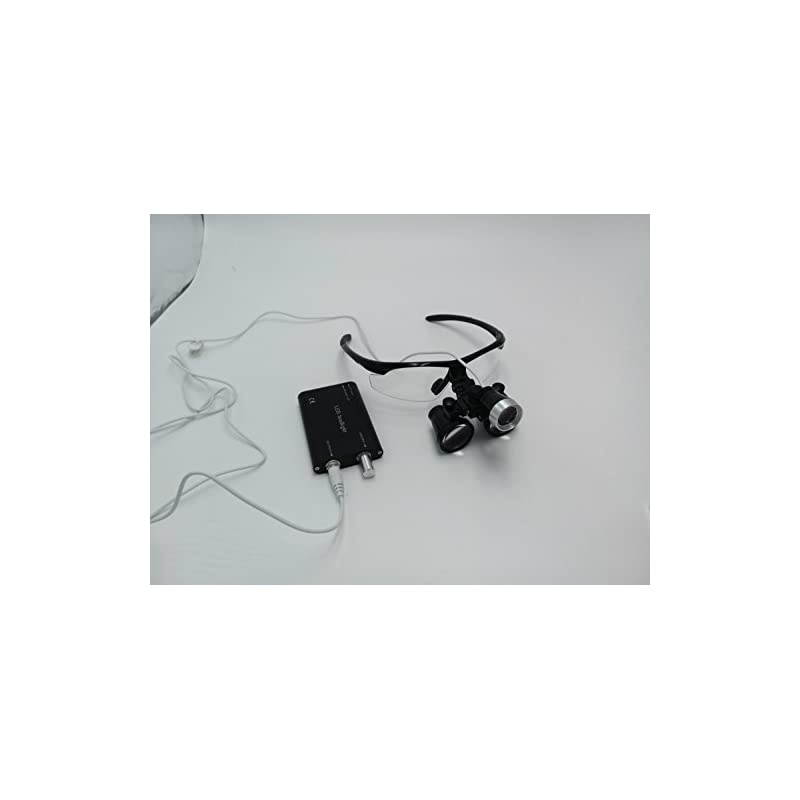 Outlets Black 35x 420mm Working Distance Surgical Binocular Loupes Optical Glass with LED Head Light Lamp