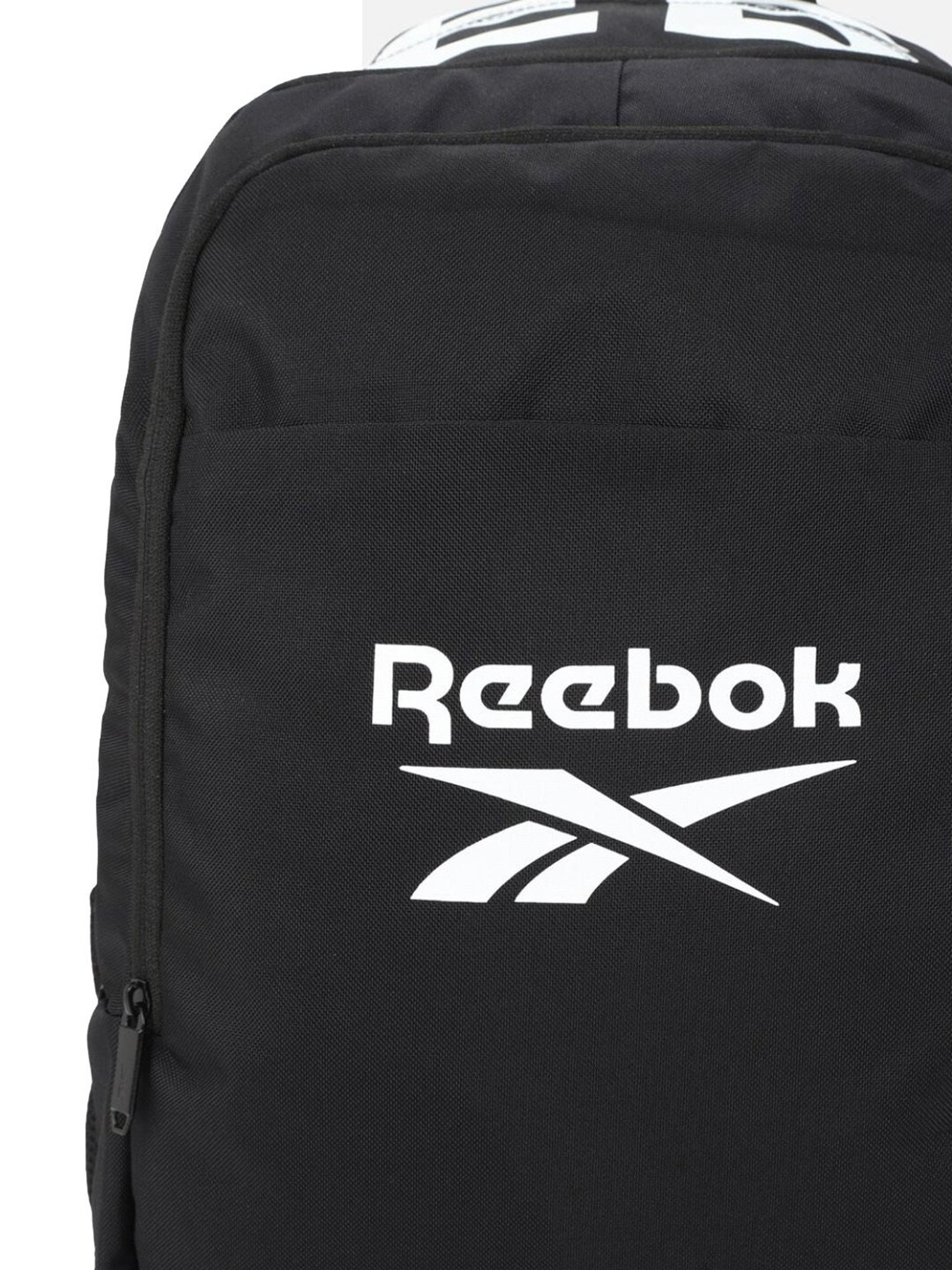 Reebok Black Polyester Solid Backpack