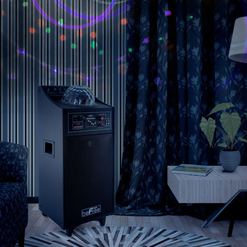 beFree Sound Portable Bluetooth Speaker with Projection Party Light Dome