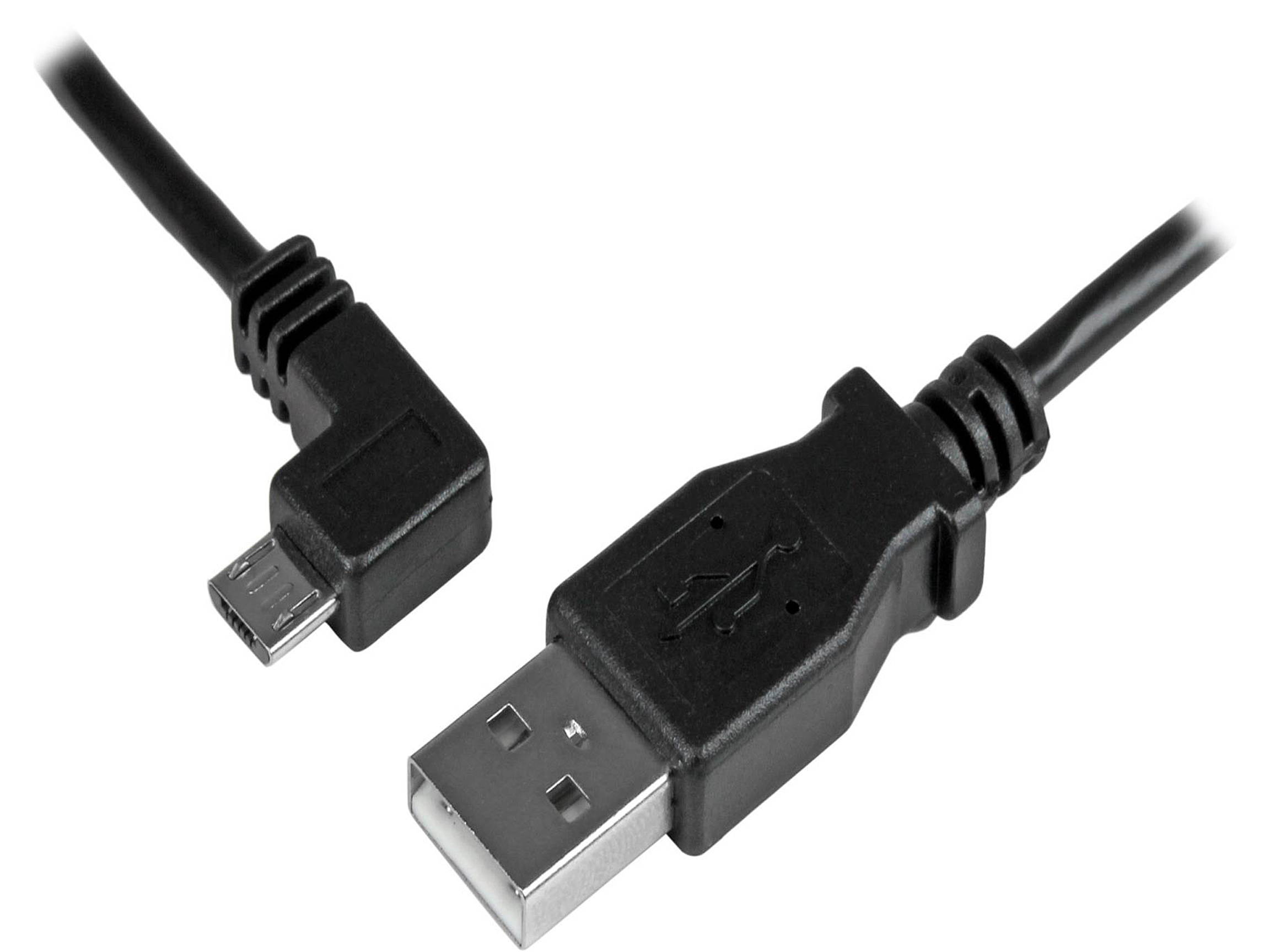 StarTech.com USBAUB2MLA Micro-USB Charge-and-Sync Cable M/M - Left-Angle Micro-USB - 24 AWG