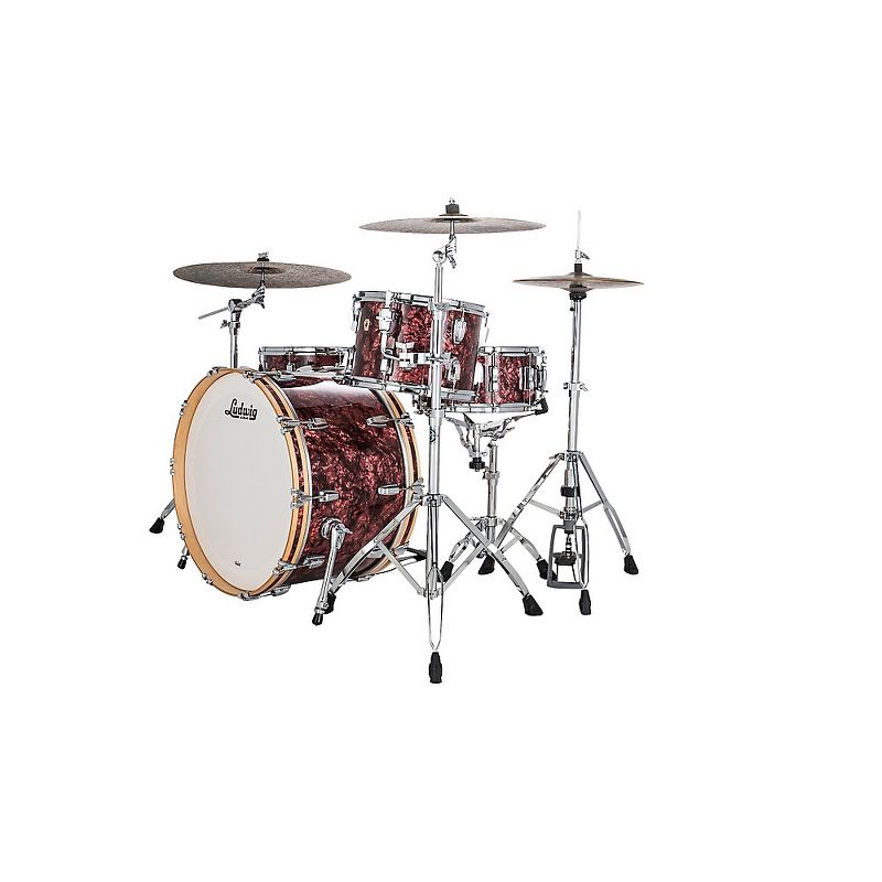 Ludwig Classic Maple 3 Piece Pro Beat Shell Pack with 24 in. Bass Drum Burgundy Pearl