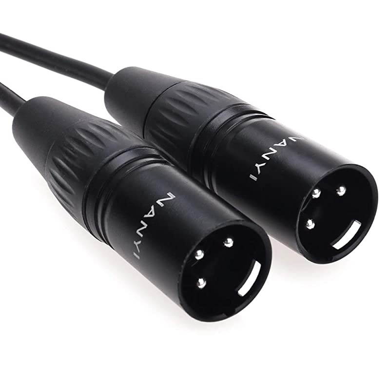 XLR 35mm Male splitter Cables TRS Stereo Male to Two XLR Male Interconnect Audio Microphone Cable Y Splitter Adapter Cable 15M 5FT
