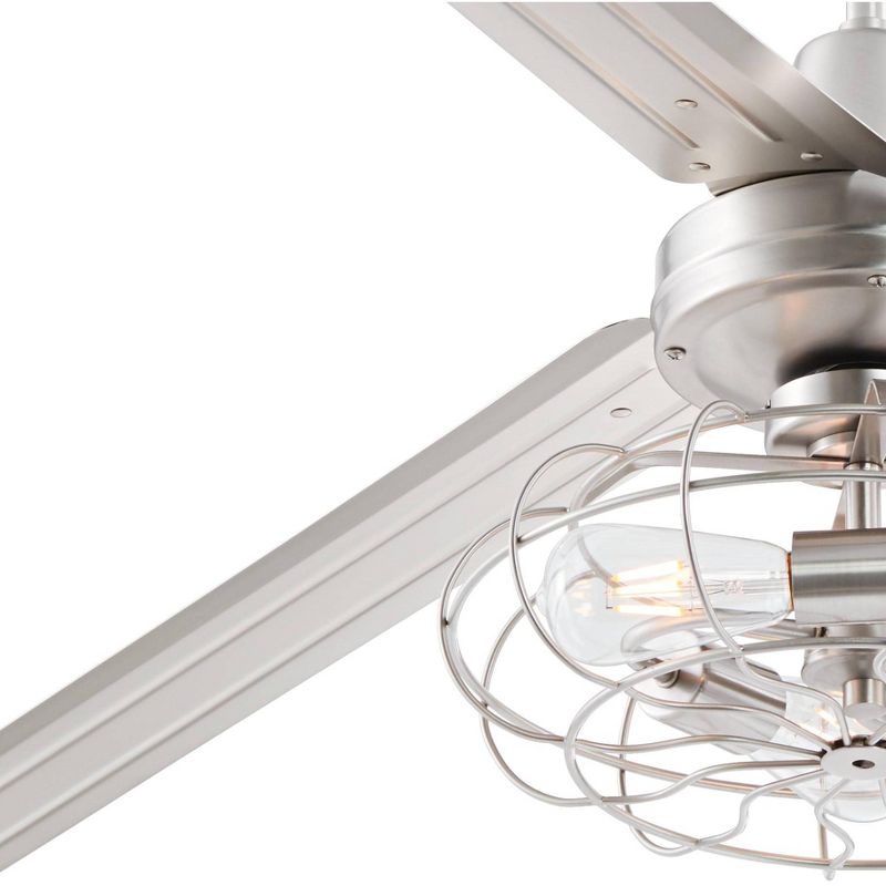 52" LED Antique Crystal Lighted Ceiling Fan White/Champagne - River of Goods