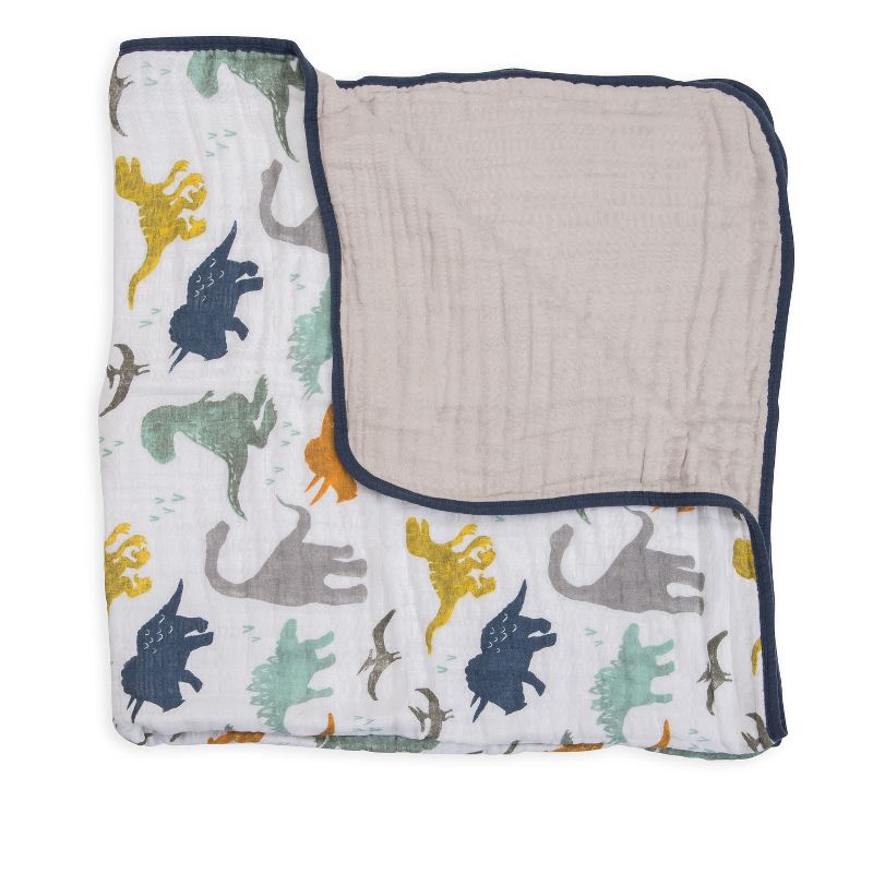 Little Unicorn 4-Layer Cotton Muslin Quilt - Dino Friends