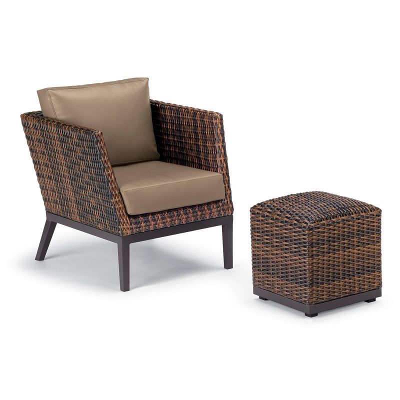 Mirabelle Outdoor Ottoman - Gold - Adore Decor