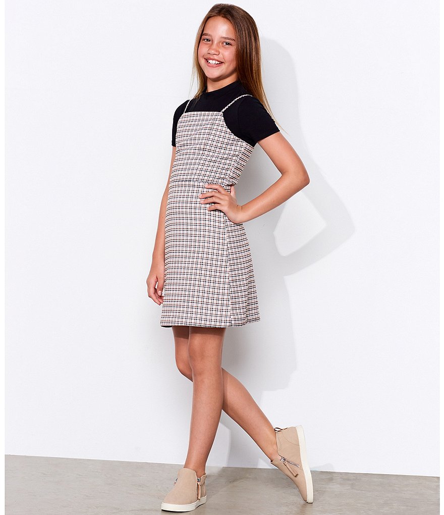 Angie Big Girls 7-14 Stripe Ruffle-Hem Maxi Dress