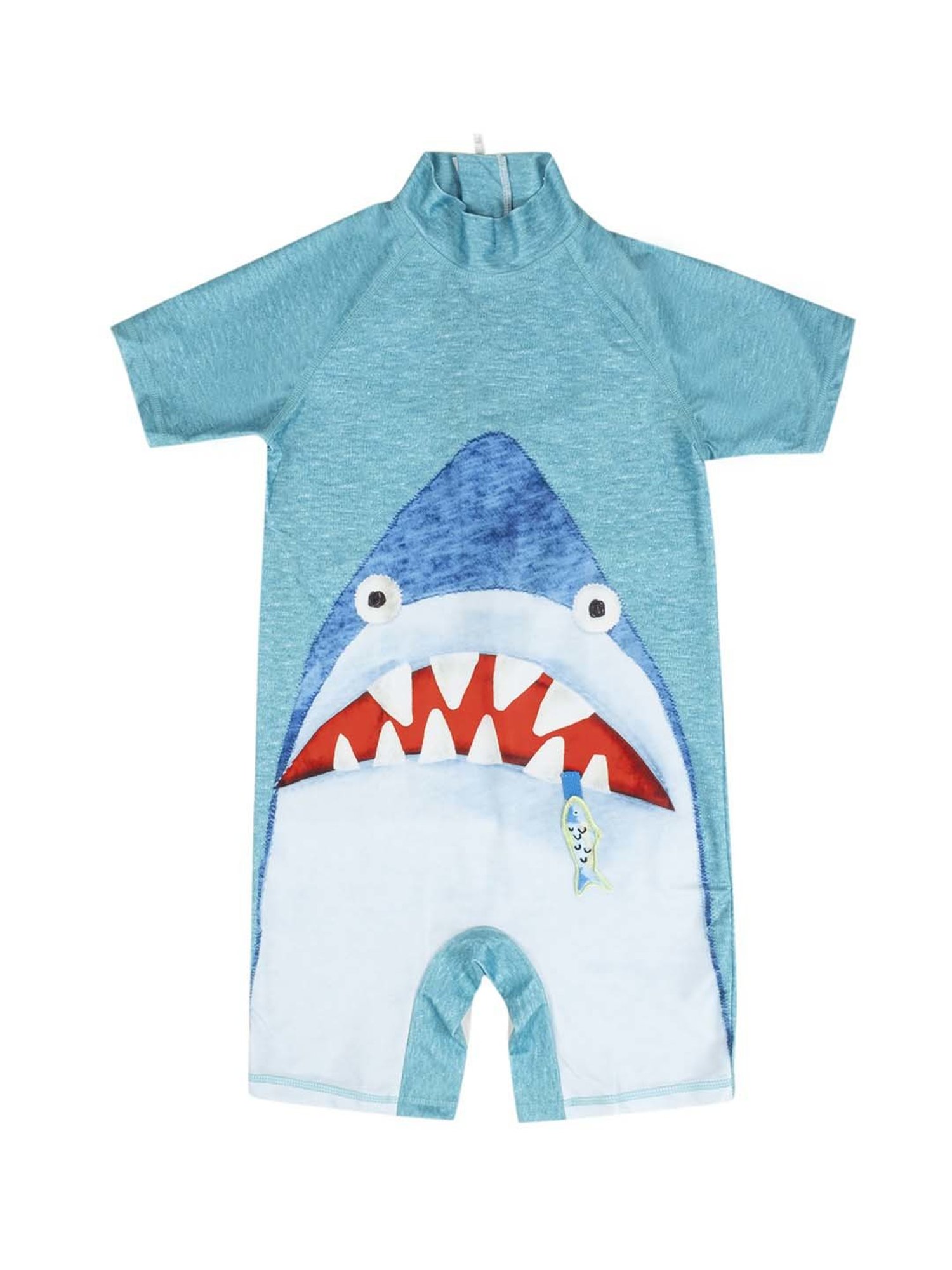 Baby Moo Kids Green Printed Swimming Costume