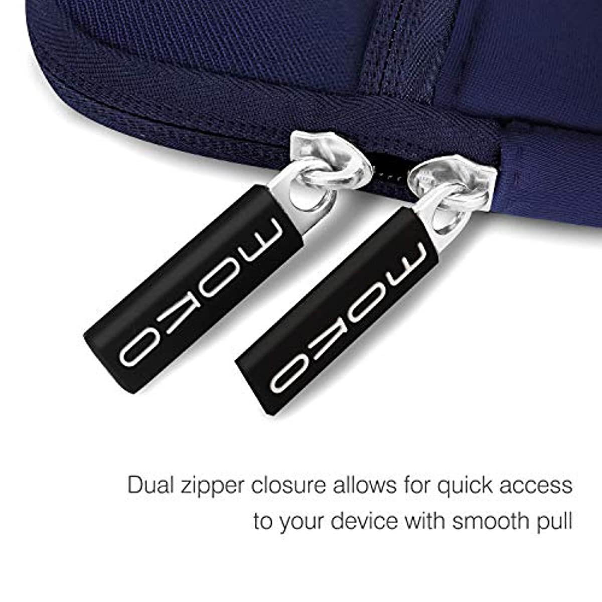 MoKo 9-11 Inch Kids Tablet Sleeve, Portable Neoprene Zipper Carrying Sleeve Case Bag Fits iPad Air 4 10.9, iPad Air 3 10.5, iPad Pro 11/10.5 Inch Tablet Handle Bag with Accessory Pocket - Indigo