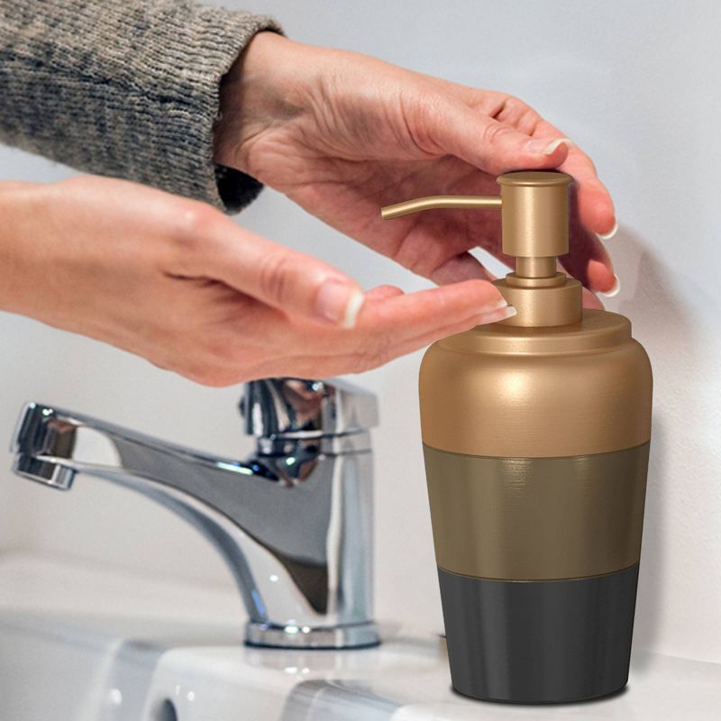 4pc Horizon Metal Bath Accessory Set for Vanity Counter Tops Copper - Nu Steel