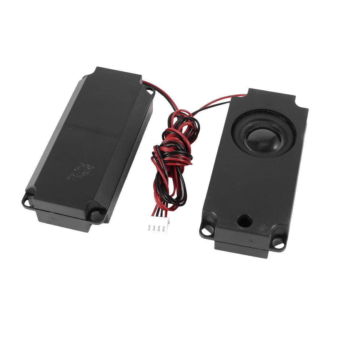 uxcell 2pcs 100mm x 45mm x 21mm Plastic Shell 2-Leads Audio Speaker 4 Ohm 3W