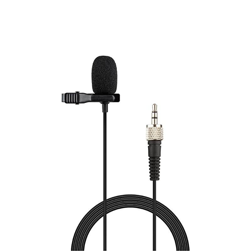 Lavalier Microphone 35mm Stereo Screw Locking Plug Cardioid Clip on Lapel Mic for Sennheiser Wireless Transmitter Bodypack