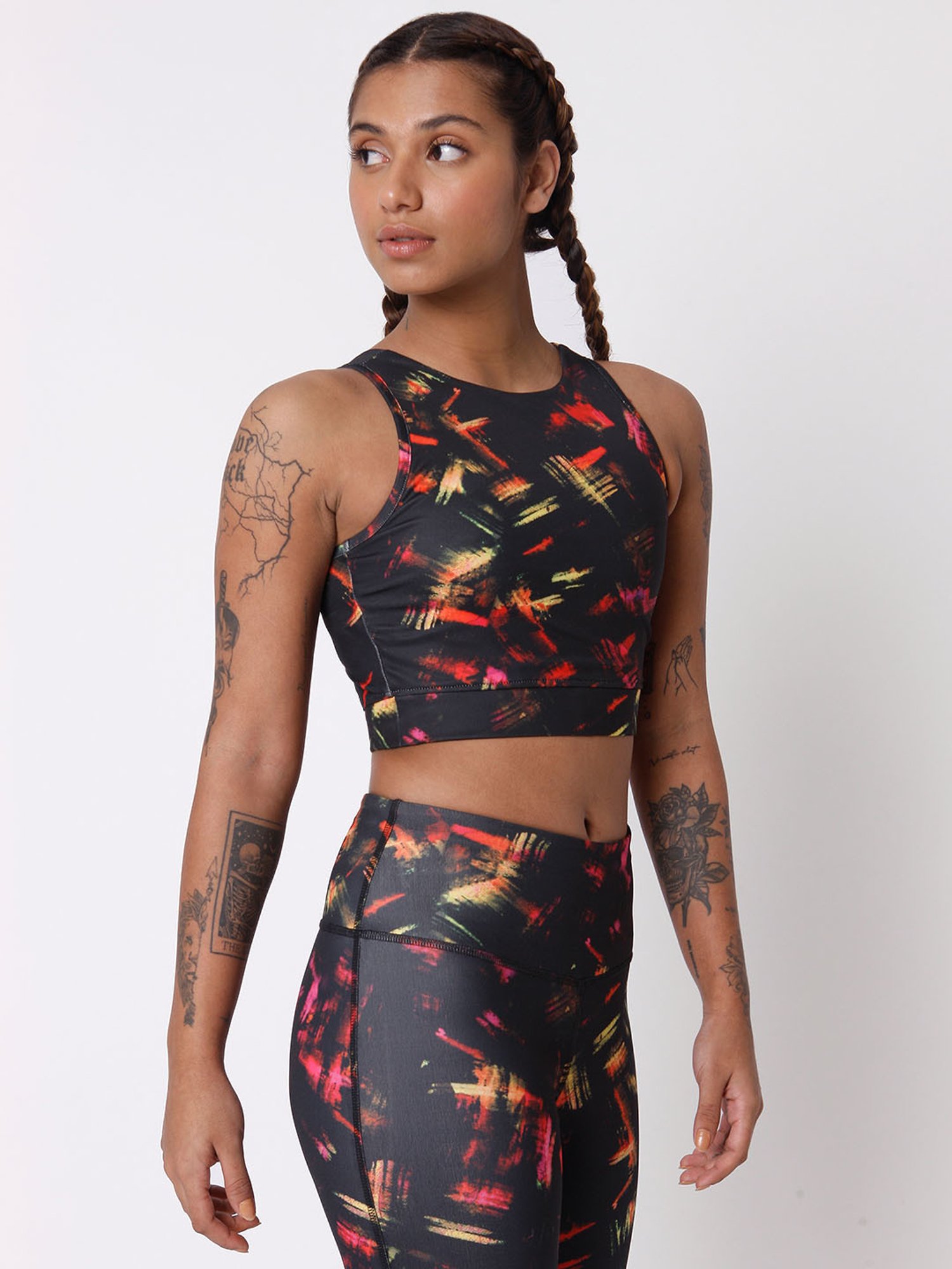 SILVERTRAQ Multicolor Printed Crop Top