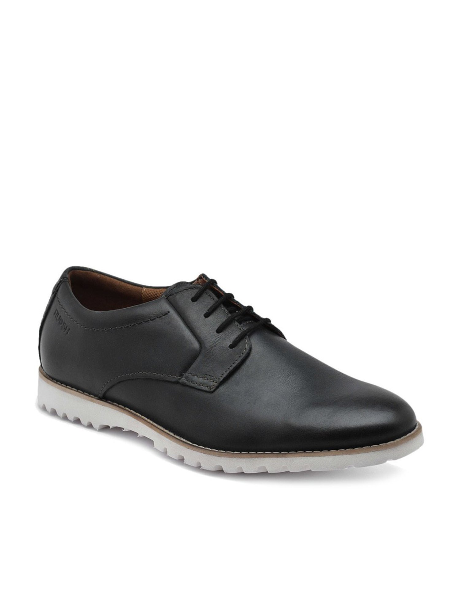 Ruosh Men's Black Derby Shoes