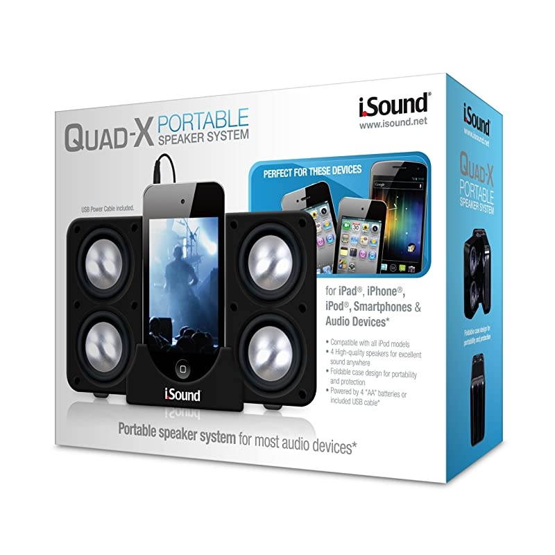 QuadX Portable Speaker System Black