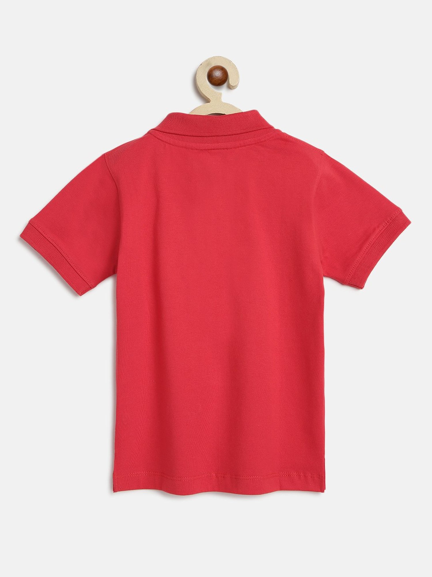 Campana Kids Red Solid Polo T-Shirt