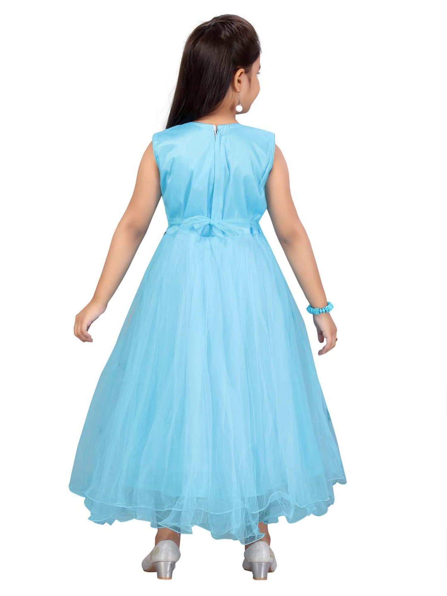 Aarika Kids Blue Embellished Gown