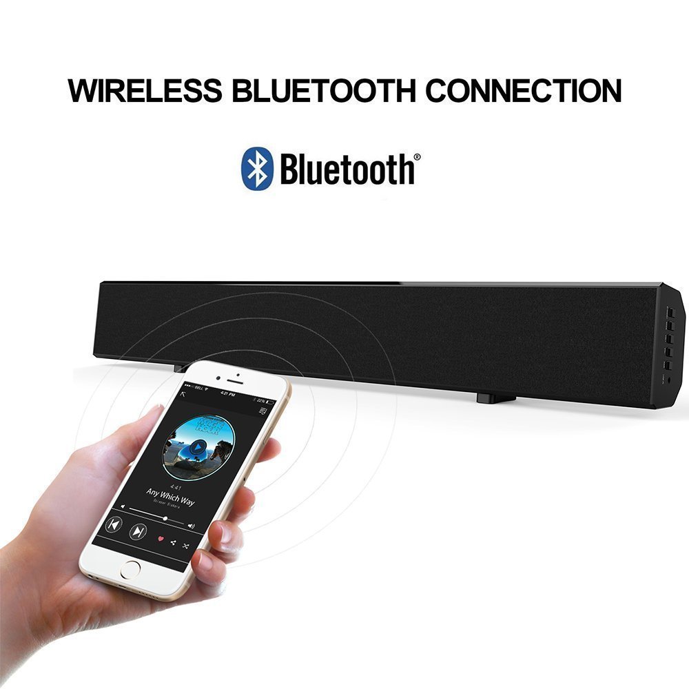 Mighty Rock Sound Bars for TV 30-inch 2.0 Channel Home Theater Speaker Wired and Wireless Surround Stereo Sound Audio for TV with Remote Control