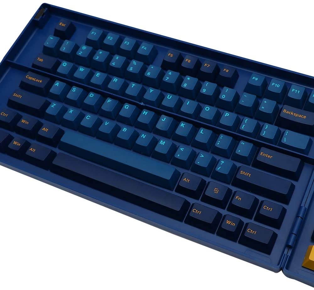EPOMAKER AKKO Macaw 157 Keys Double-Shot PBT Cherry Profile Full Keycaps Set, with Custom Storage Box for Mechanical Keyboard Replacement (Macaw Keycaps)