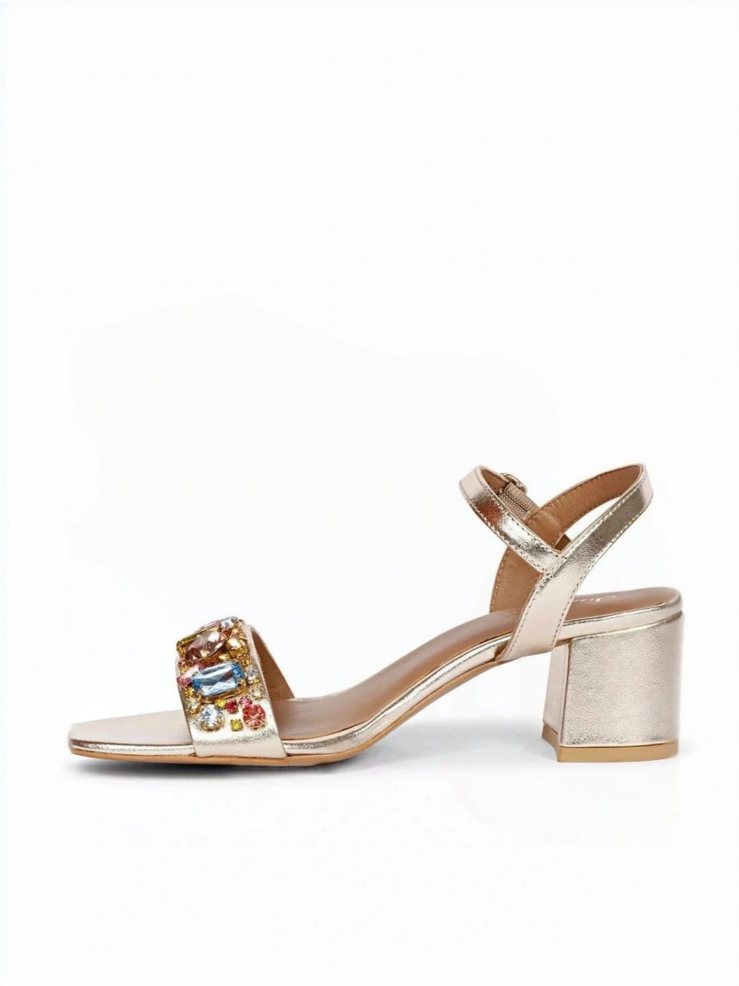 Saint G Women's Ella Platin Ankle Strap Sandals