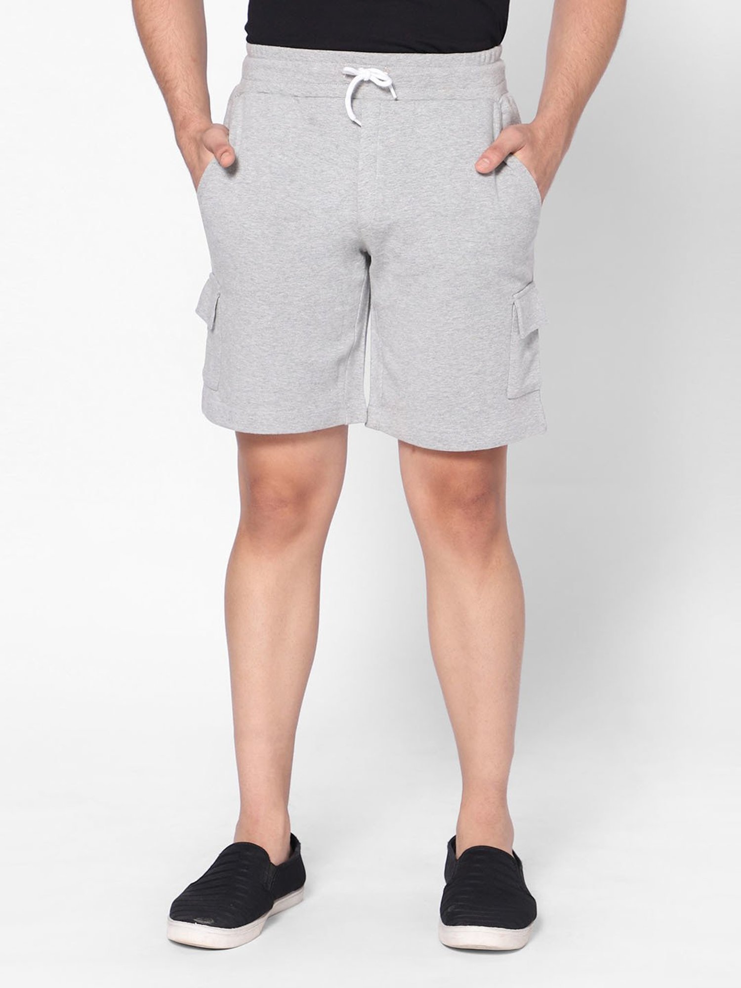 TeenTrums Boys Grey Solid Shorts