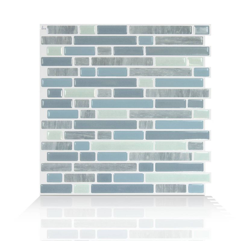 Smart Tiles 3D Peel and Stick Backsplash 4 Sheets of 10.06" x 10" Kitchen and Bathroom Wallpaper Bellagio Alario