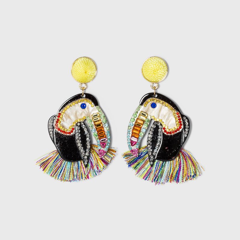 SUGARFIX by BaubleBar Colorful Toucan Drop Earrings