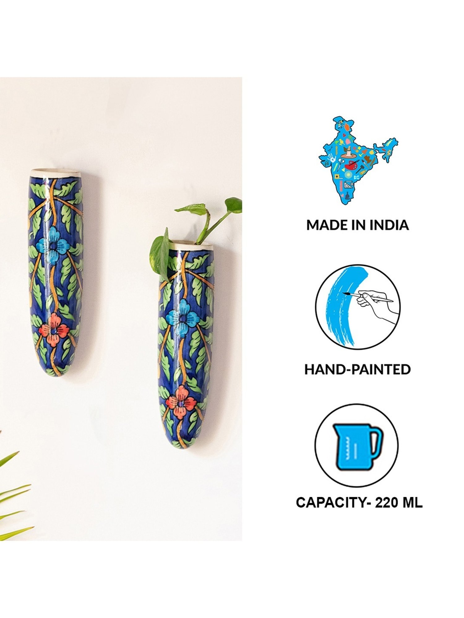 TAYHAA White Ceramic Leaf Shape Vase