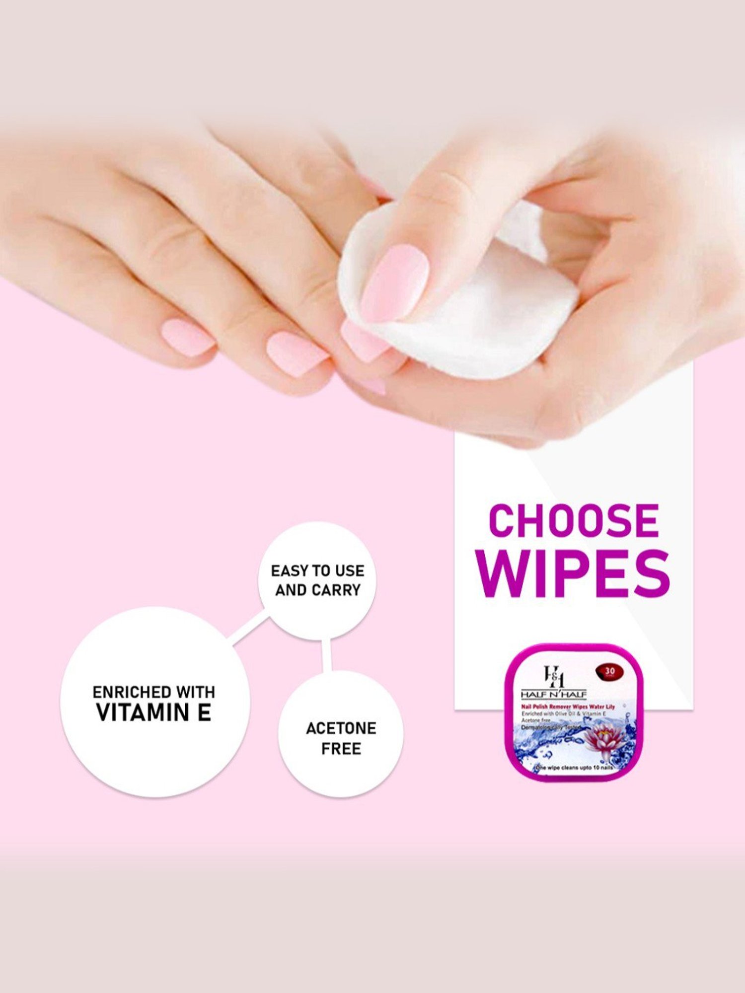 GLAM Nail Wipes Lavender Fragrance - 36 Wipes
