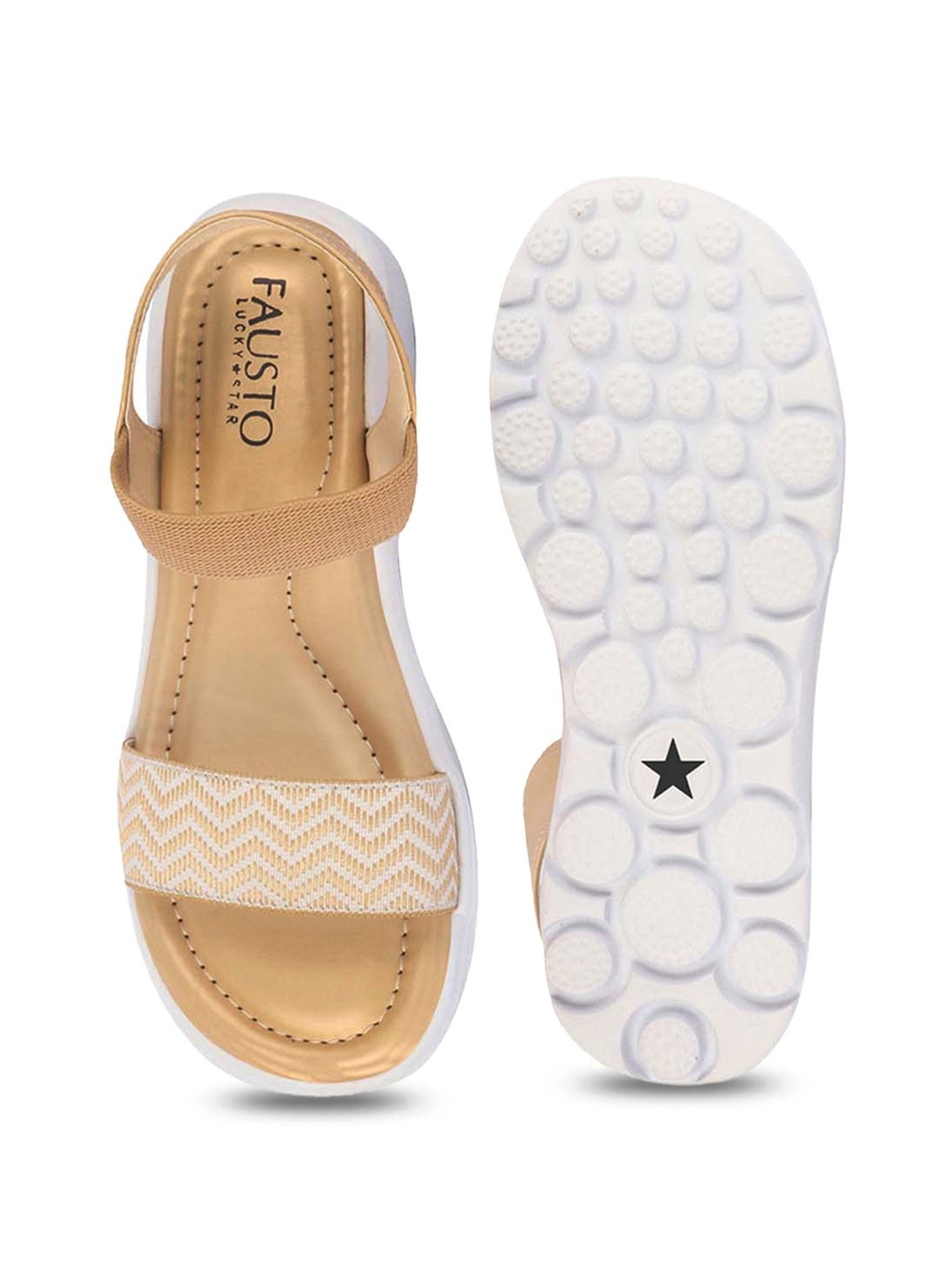 Fausto Women's Tan Ankle Strap Wedges