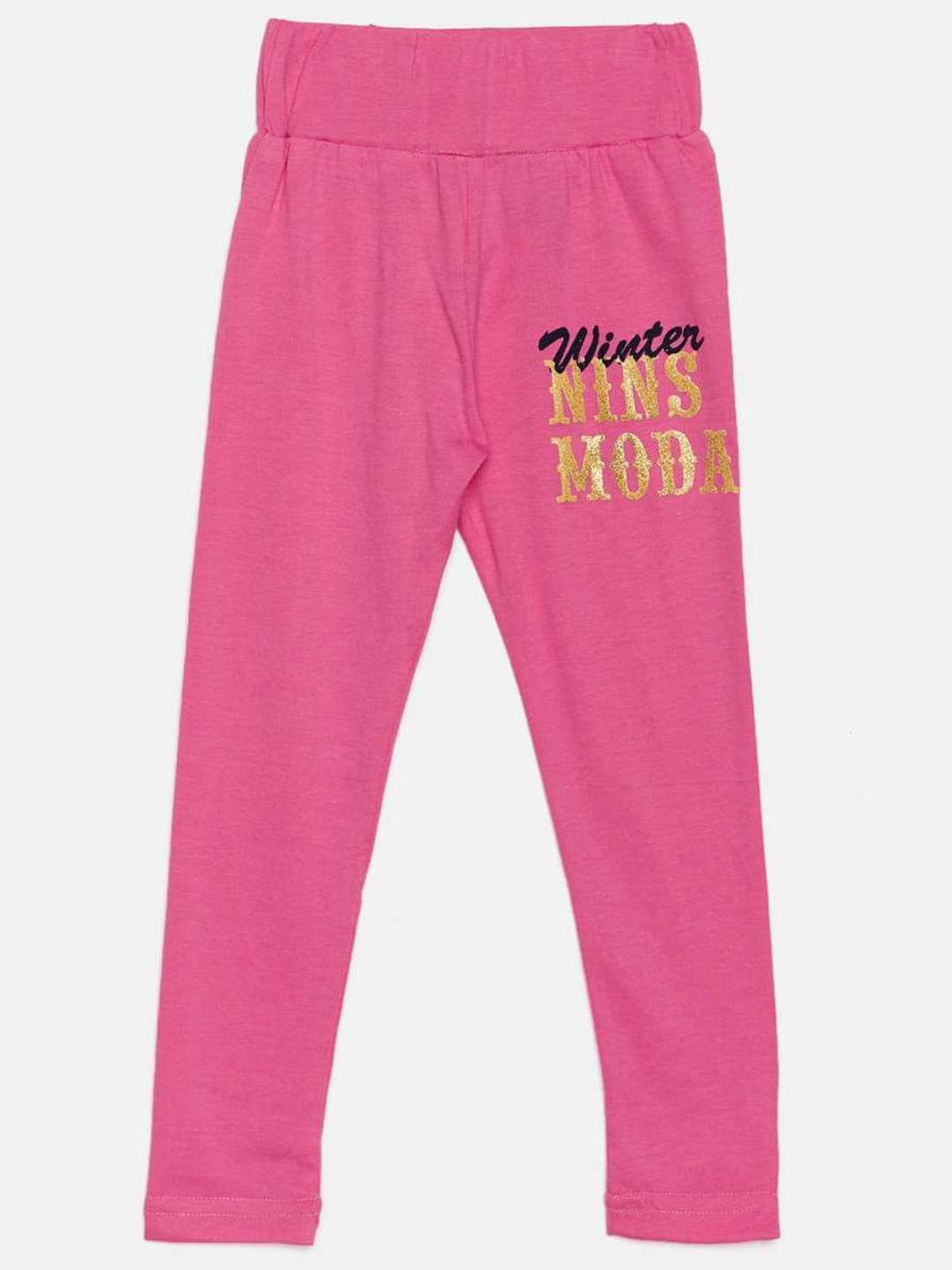 NINS MODA Kids Pink Printed Leggings
