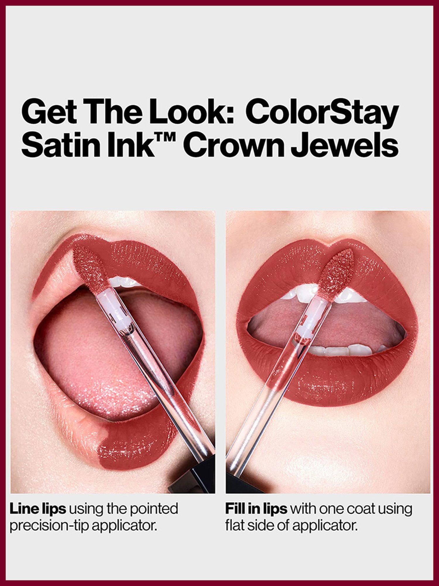 Revlon ColorStay Satin Ink Crown Jewels Liquid Lipstick Regal Ruby - 5 ml