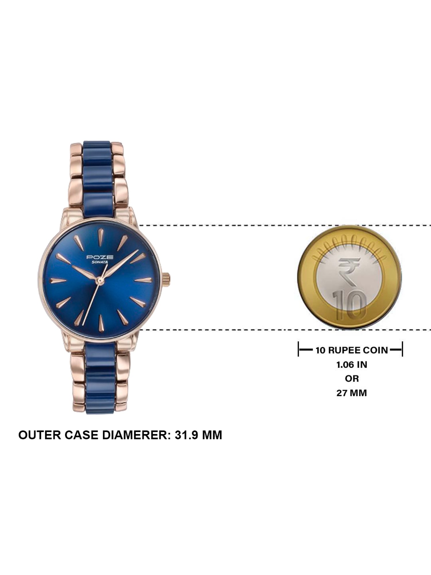 Sonata Poze 3.0 SP80076KD01WF Analog Watch for Women