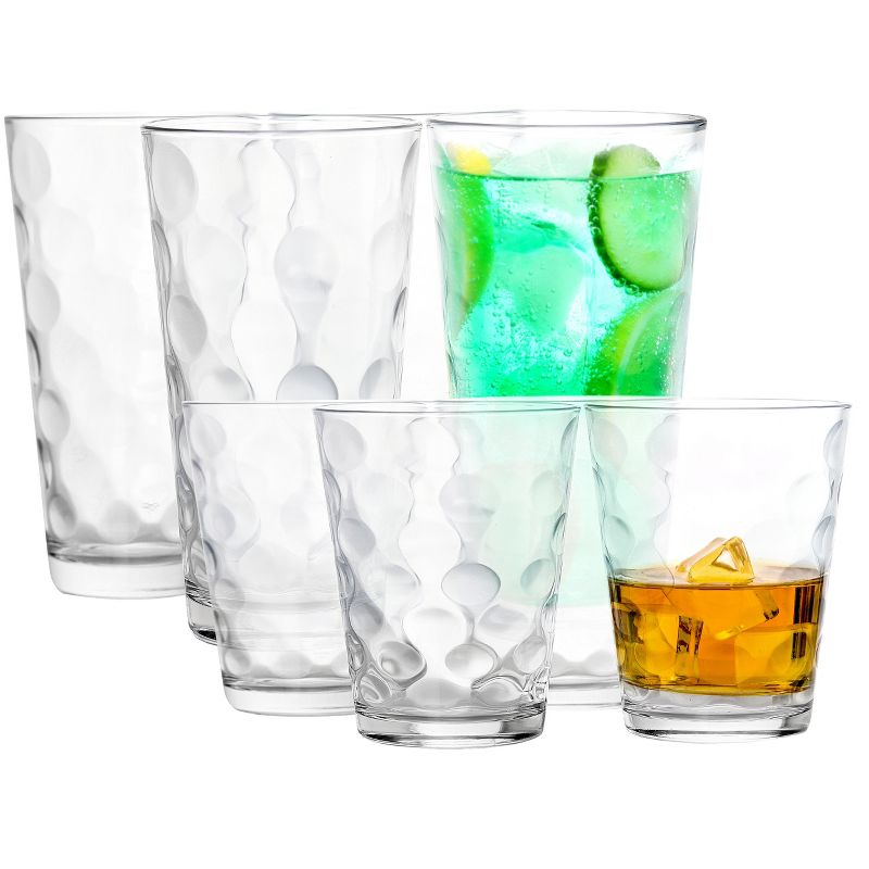 Pasabahce 16 Piece Opus Double Old Fashioned And Cooler Glass Set