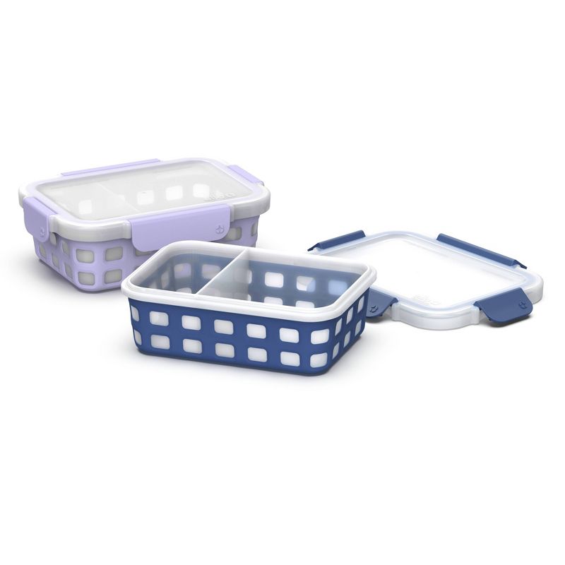 Ello 4pc 4 Cup Plastic Food Storage Divided Container Set
