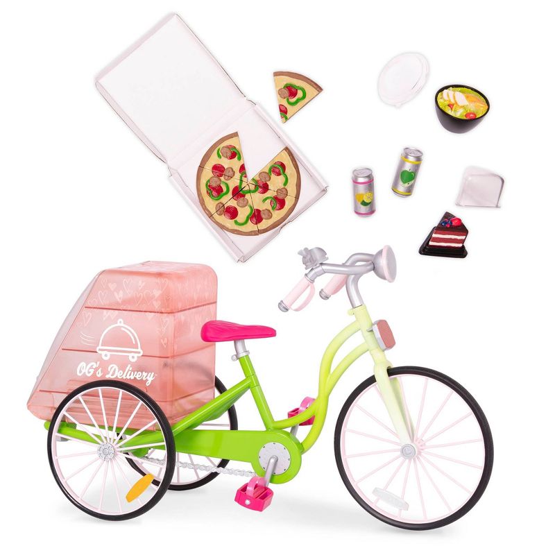 Our Generation Delivery Bike with Play Food for 18" Dolls