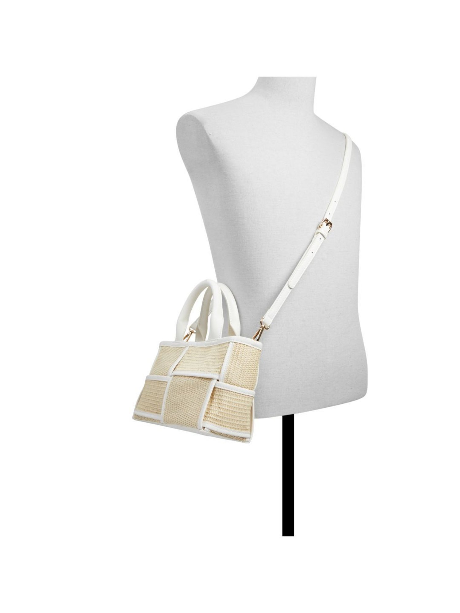 Call It Spring White Textured Handbag With pouch