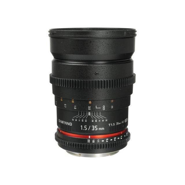 samyang cine sycv35c 35mm t1.5 aspherical wide angle cine lens for canon vdslr