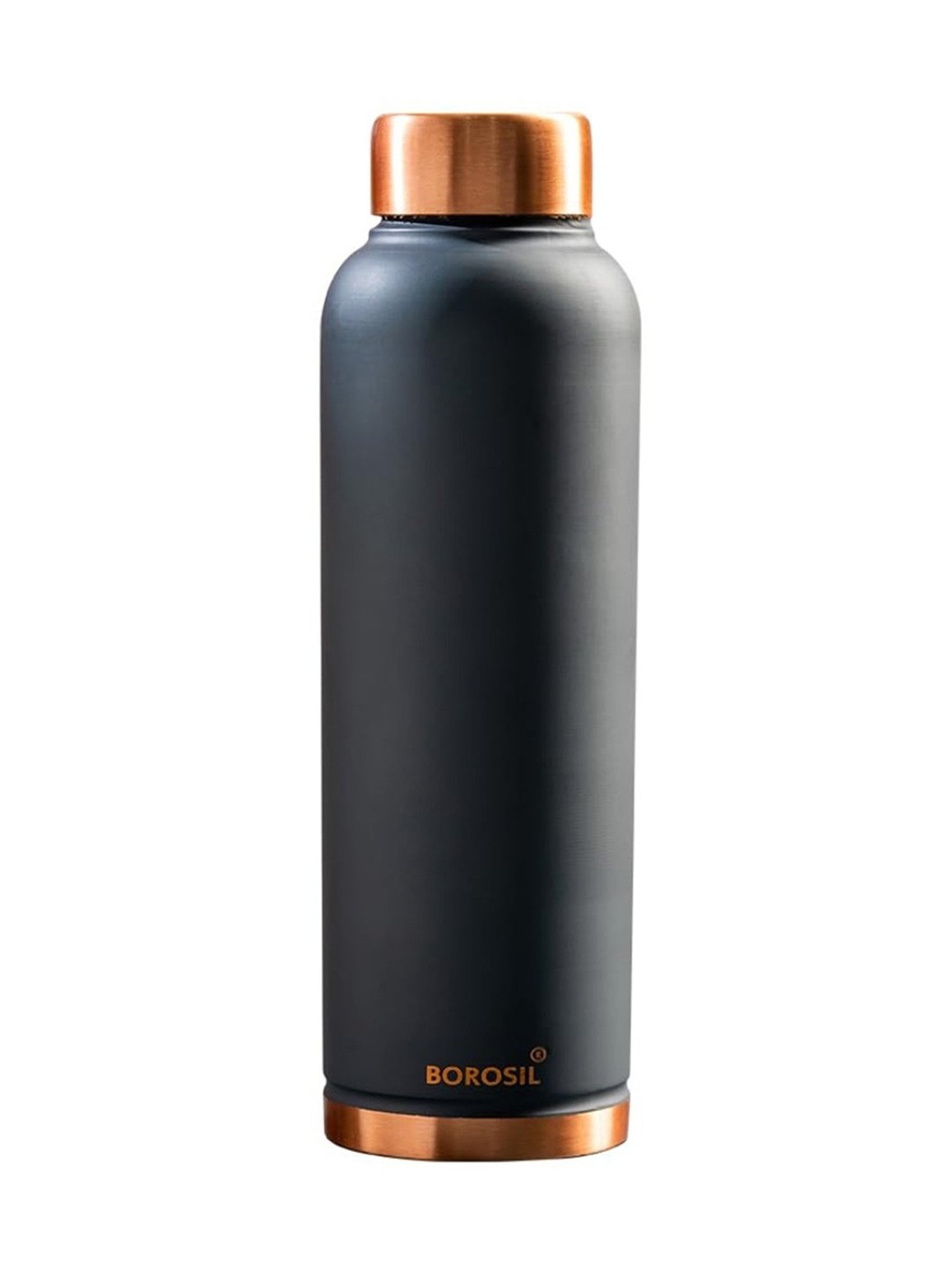 Borosil Grey Copper Bottle With Double Wall Vacuum (1 L)
