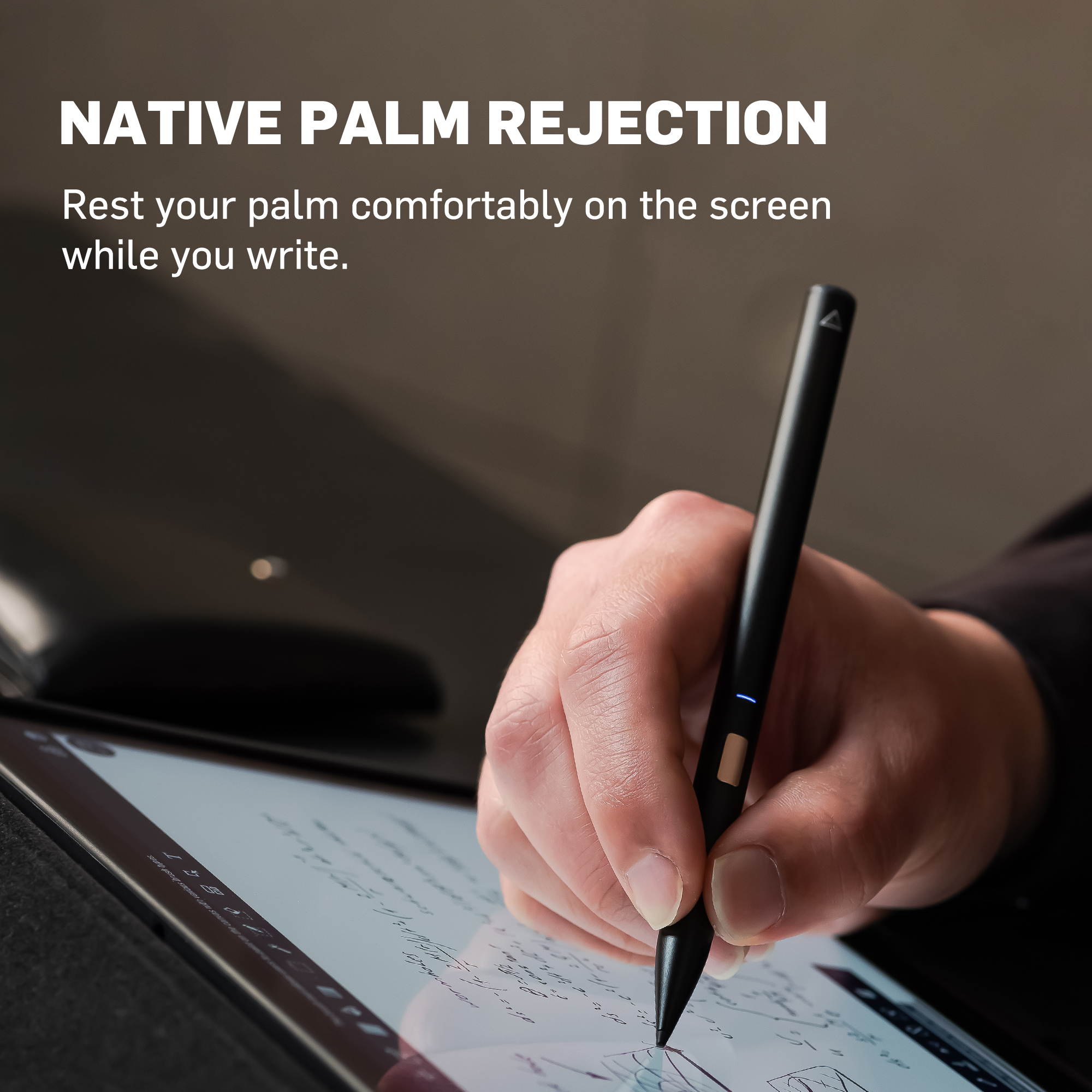 Adonit Note2 (Black) Dust-proof and waterproof Stylus Pen for iPad Precise Writing/Drawing with Palm Rejection, 24 Hours Standby Compatible with iPad Pro 11/12.9Inch, iPad 6/7/8th, Mini 5th, Air 3 Gen