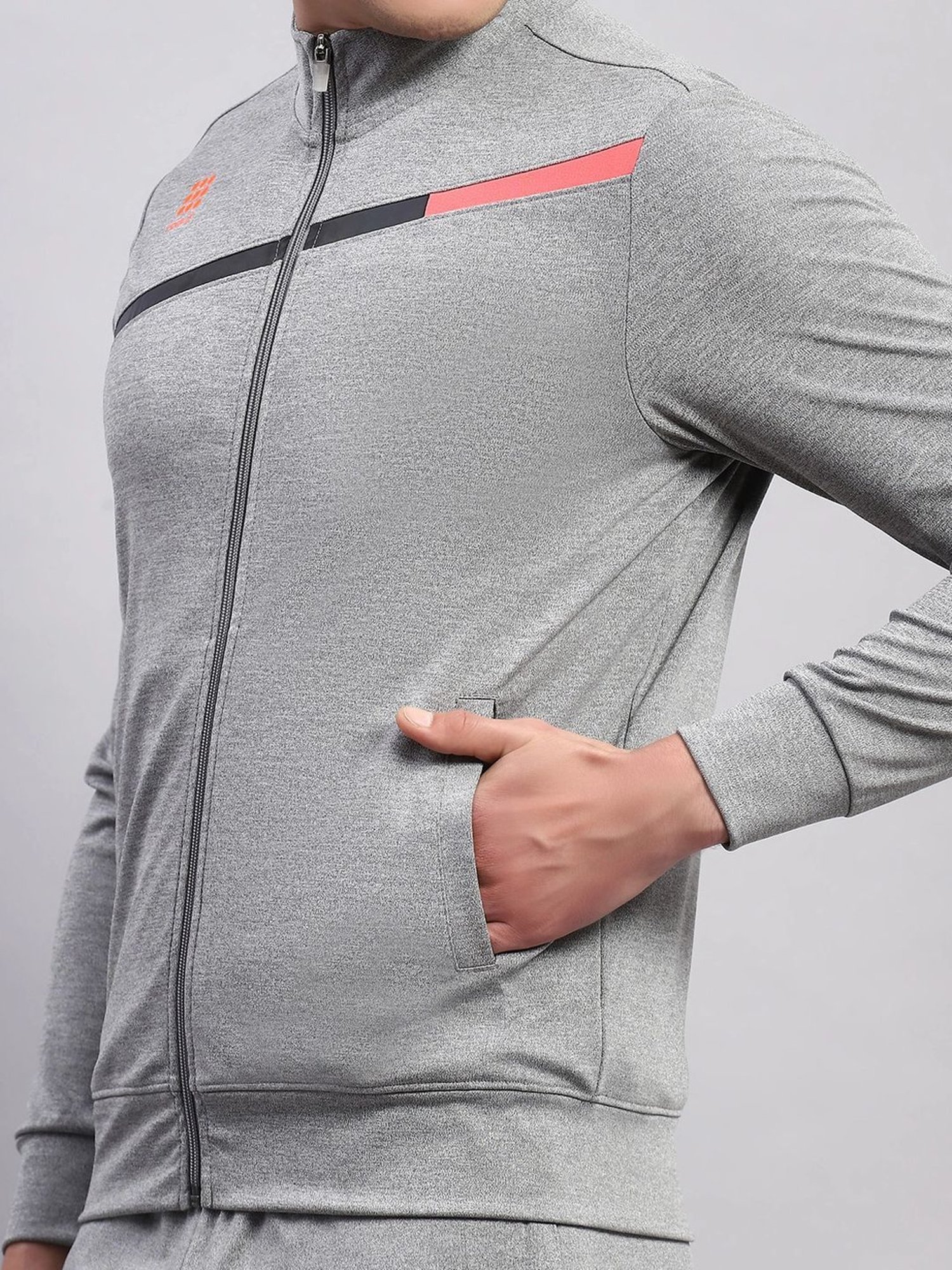 Rock.It Grey Smart Fit Printed Tracksuits