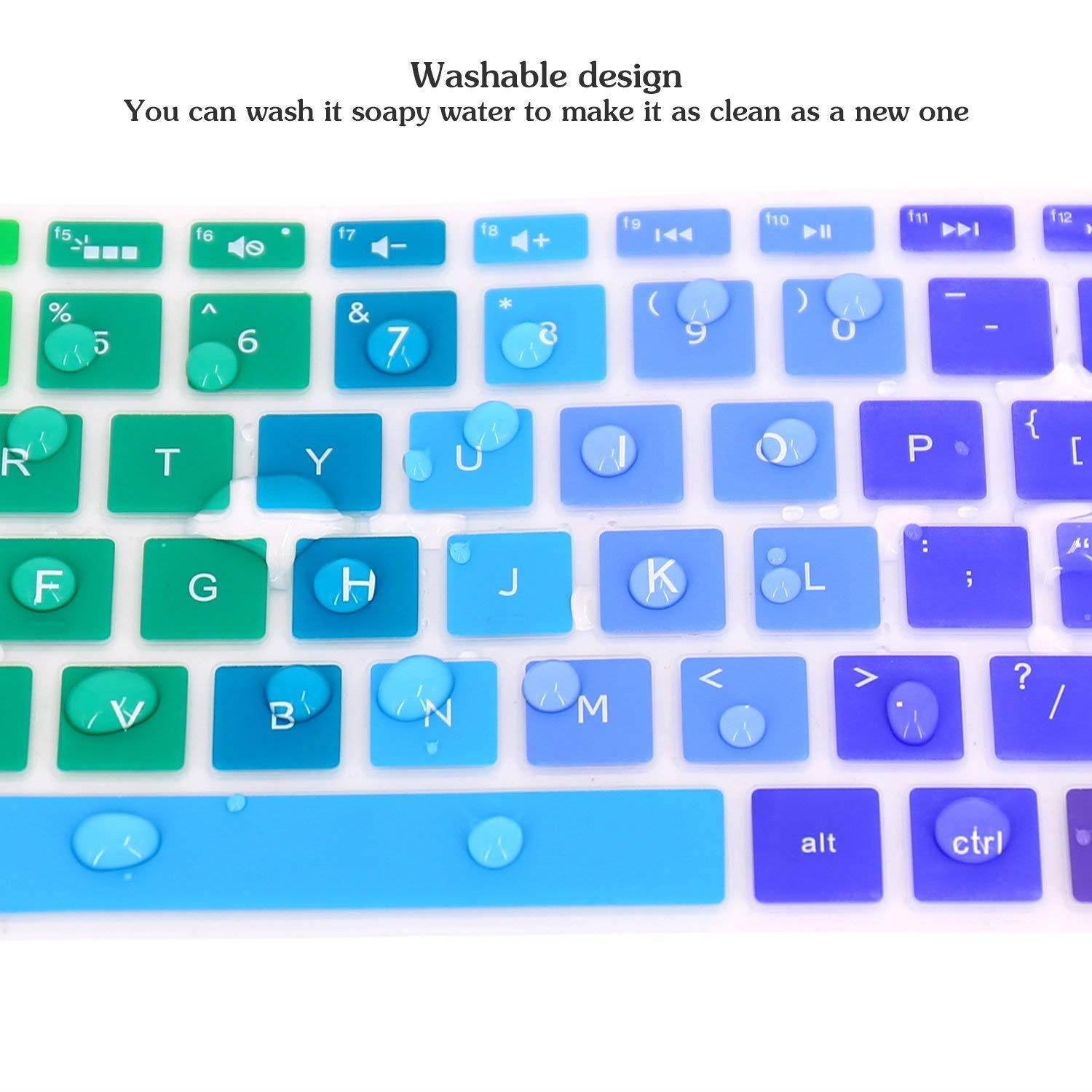 FORITO Keyboard Cover Compatible 2018 New HP Pavilion 15.6" Series /15.6" HP Envy x360 Series /15.6" HP Pavilion x360 Series /17.3" HP Envy Series/17.3" HP Pavilion Series -Rainbow
